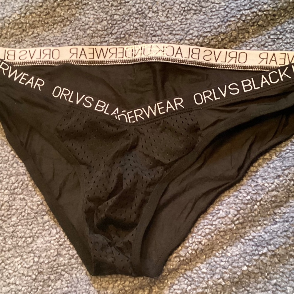 Orlvs black mesh brief, tag large but fits like medium - Picture 3 of 7